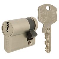 Цилиндр половинка TITAN K1 ML 40 (30*10) никель сатин 3 ключа